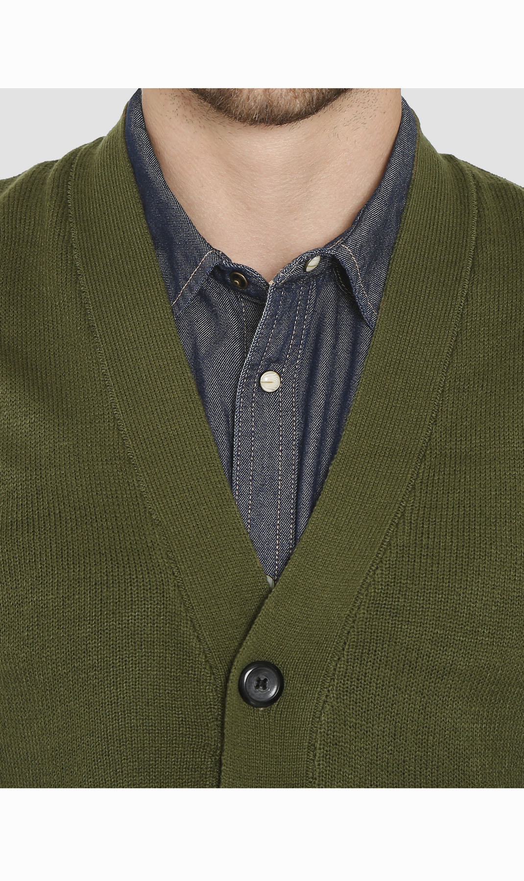Men's Button Front Knit Sweater Vest with Chest Pockets