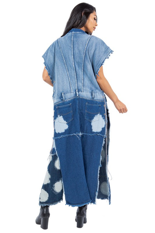 Women's Sleeveless Denim Vest - Casual Button-Down Outerwear