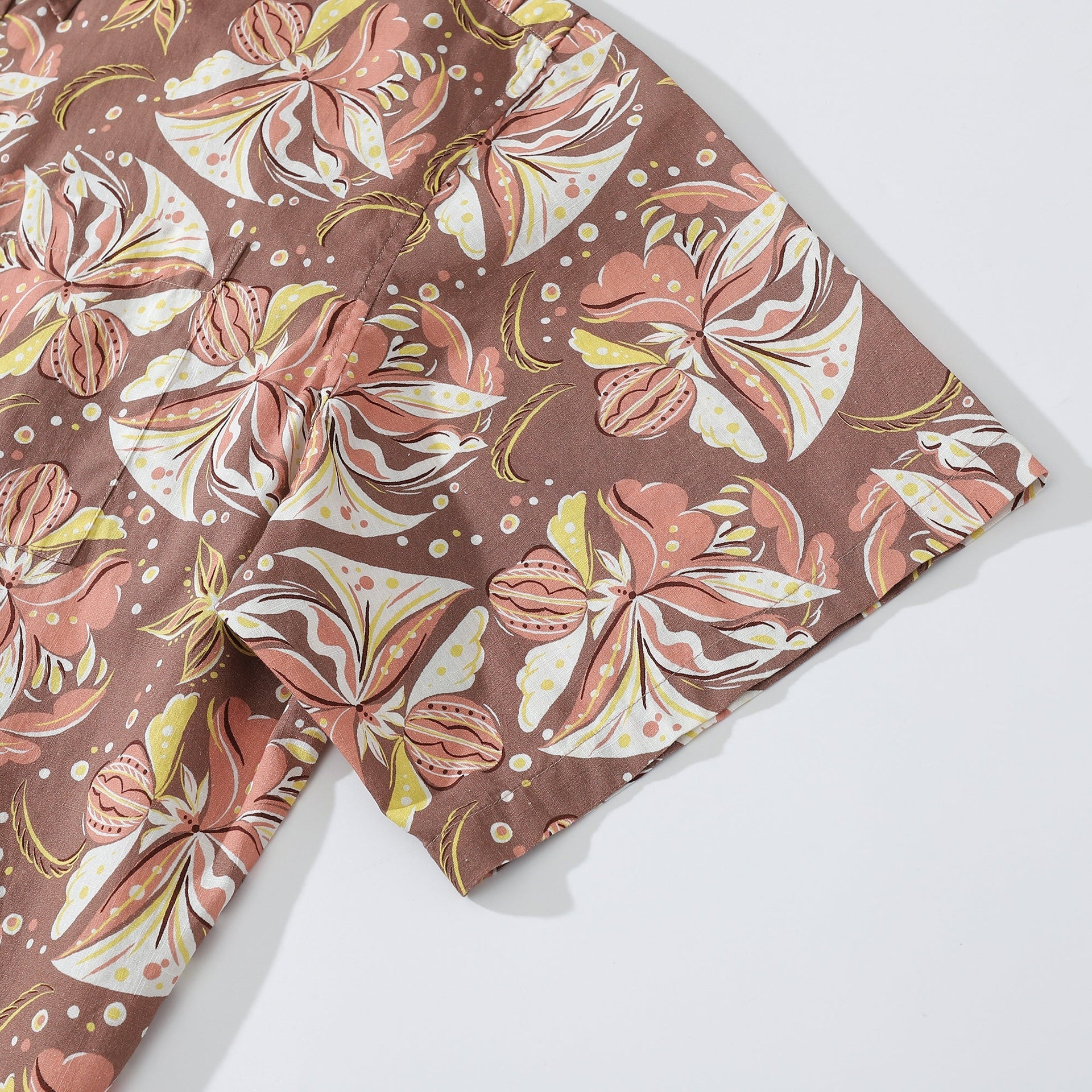 Burgundy Glamorous Cocktail Party Print Cotton Shirt