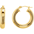 Cercle Solaire 14K Yellow Gold Tube Hoop Earrings – 20 mm