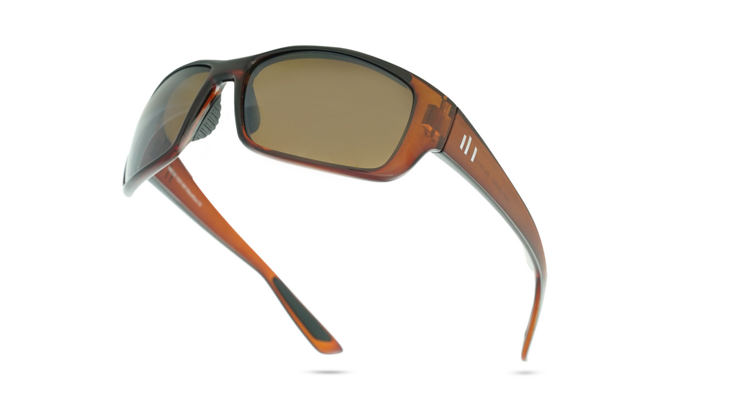 Zion Sunglasses in Amber Stripe with Polarized Brown Br16 Lens - Image 3