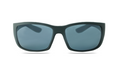 Side and front view of Parallel Eyewear Zion sport sunglasses in matte black with polarized grey Nx14 lenses