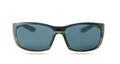Zion sunglasses in slate grey with polarized grey Nx14 lenses viewed from front and side.