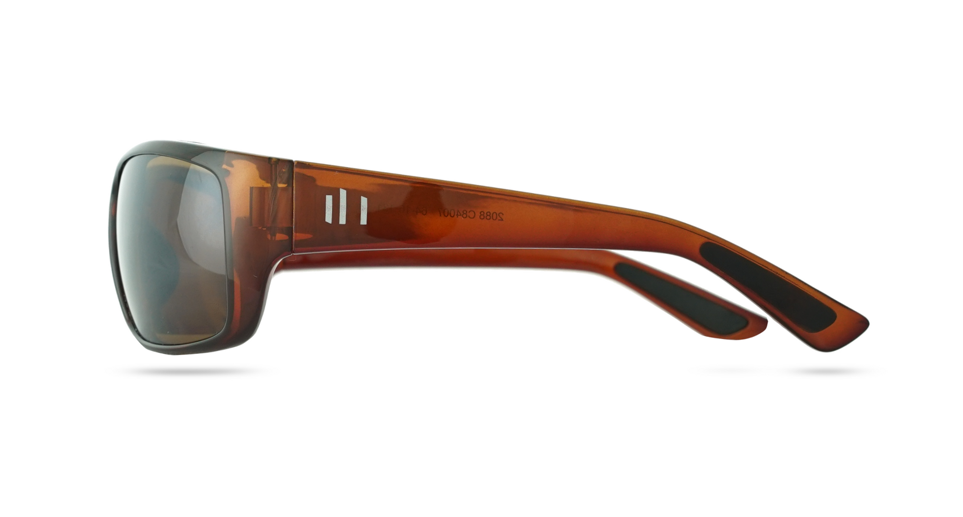 Zion Sunglasses in Amber Stripe with Polarized Brown Br16 Lens - Image 2