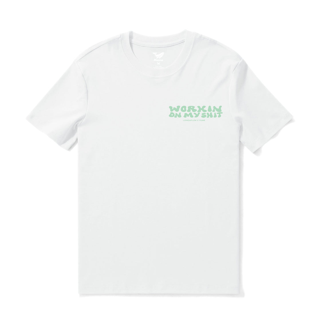 Working on Myself Graphic Crew Neck T-Shirt in White