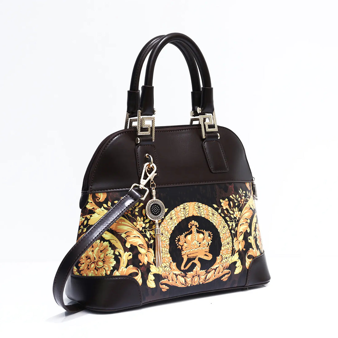 Women's Floral Handbag - Crossbody Shoulder Bag