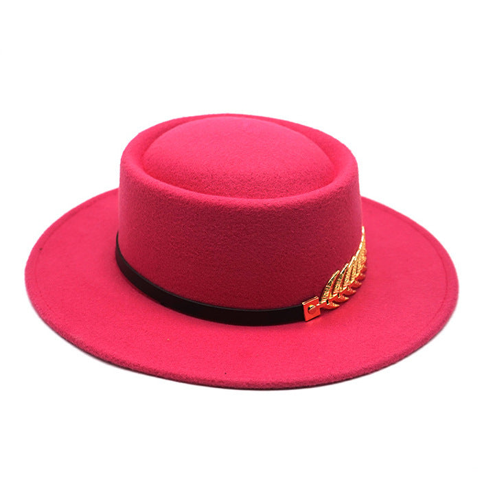 Foldable Short Brim Fedora Hat for Autumn and Winter