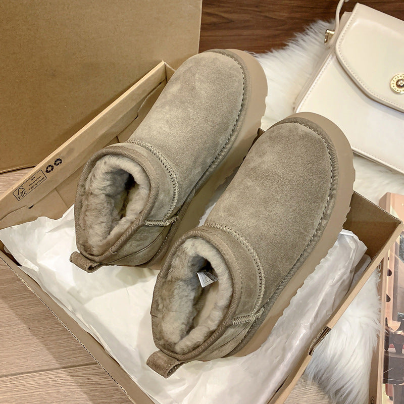 Women's Muffin Thick Sole Snow Boots Winter