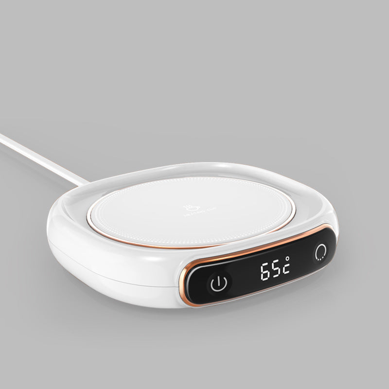 Smart Coffee Mug Warmer with LED Display - Modern Desk Coaster