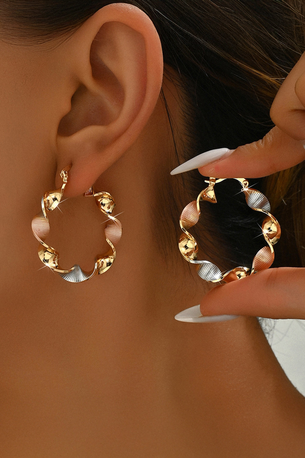 Julieta Plated alloy Hoop Earrings