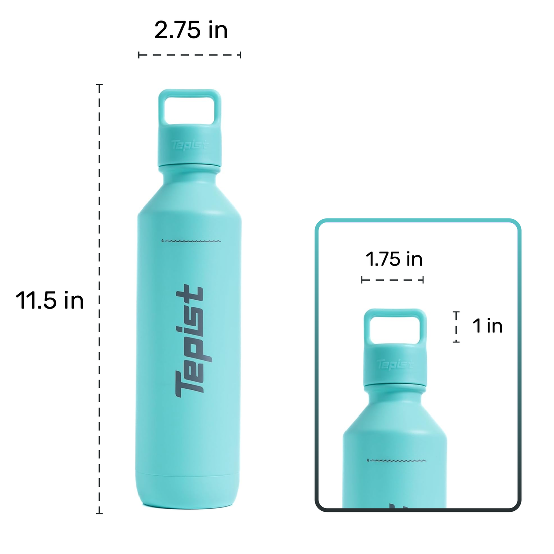 20oz Stainless Steel Vacuum Insulated Bottle Sodastream Compatible - Image 2