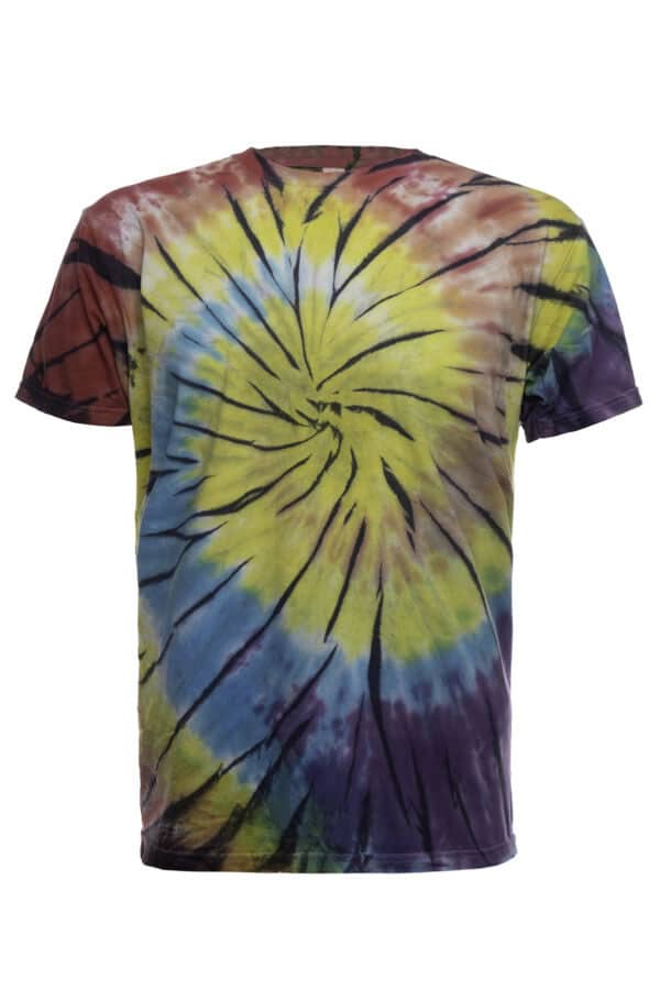 Dynamite Spiral Tie Dye Cotton Crew Neck T-Shirt