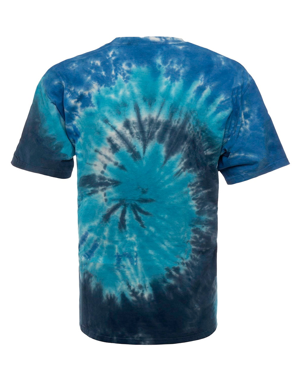 Midnight Ocean Spiral Tie Dye Cotton T-Shirt - Image 3