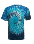 Midnight Ocean Spiral Tie Dye Cotton T-Shirt - Image 2