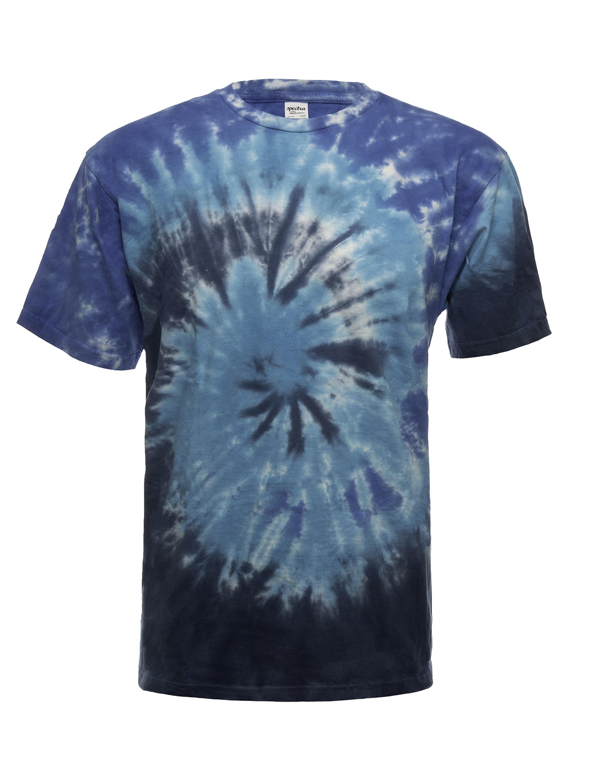 Midnight Ocean Spiral Tie Dye Cotton T-Shirt - Image 2