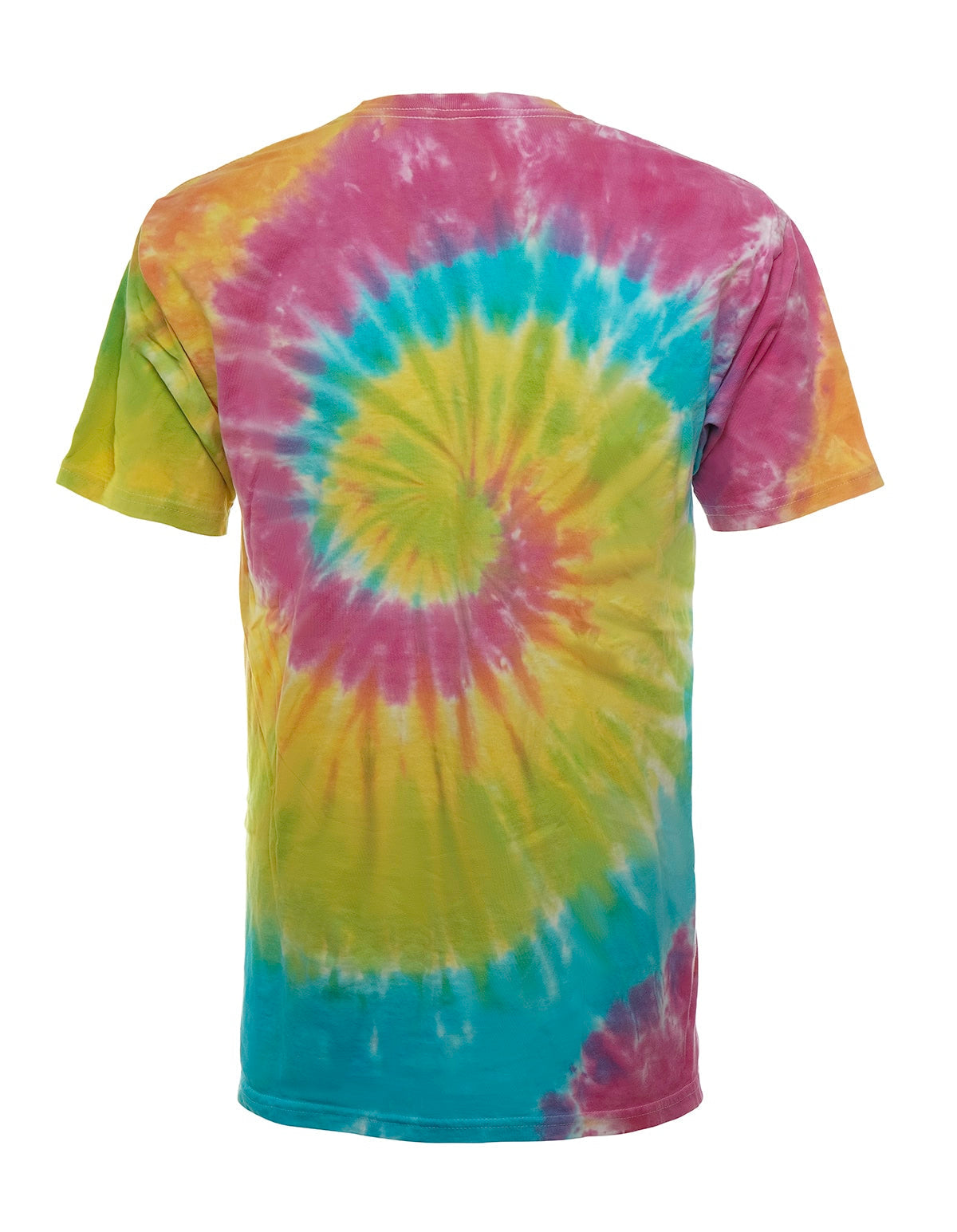 Classic Spiral Tie Dye Crew Neck T-Shirt in Multi Color - Image 4