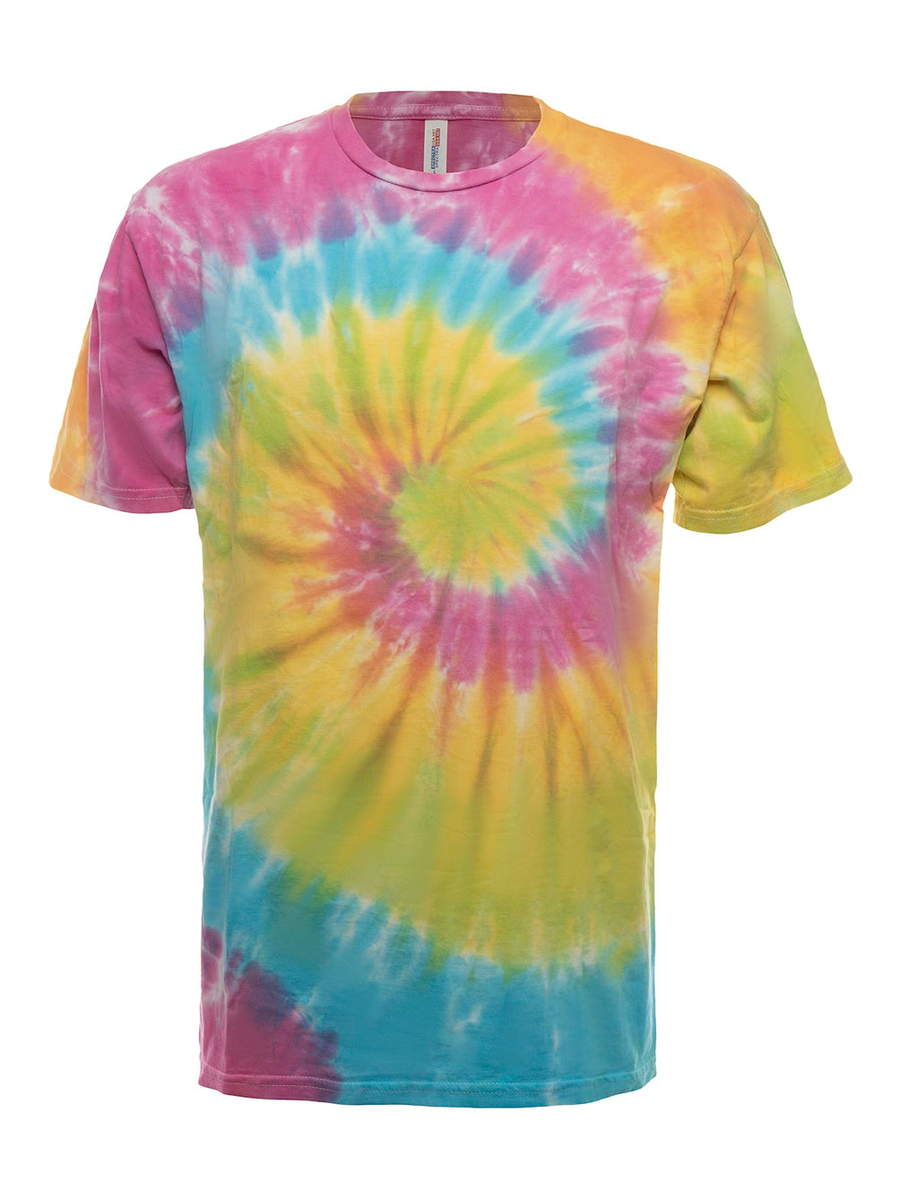 Classic Spiral Tie Dye Crew Neck T-Shirt in Multi Color - Image 3