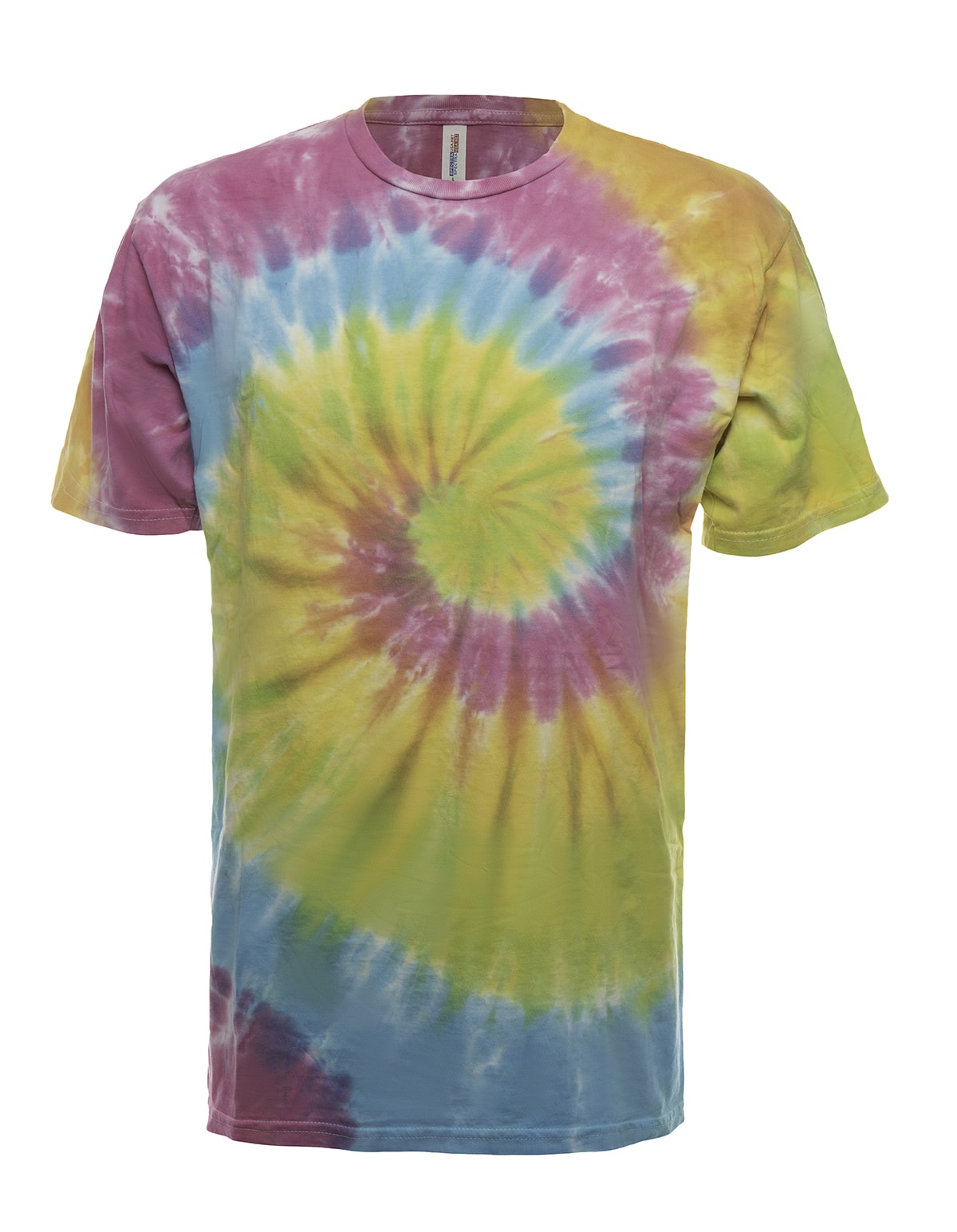 Classic Spiral Tie Dye Crew Neck T-Shirt in Multi Color - Image 3