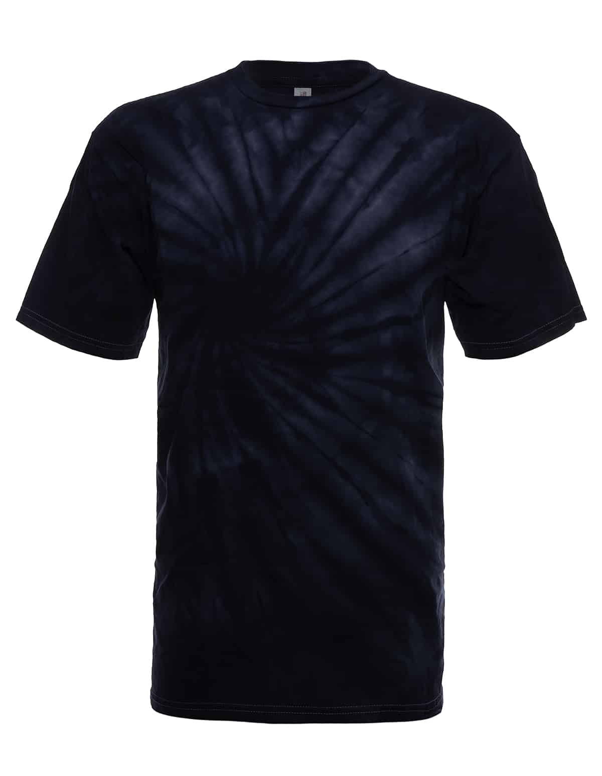 Midnight Spiral Tie Dye Cotton T-Shirt - Image 2