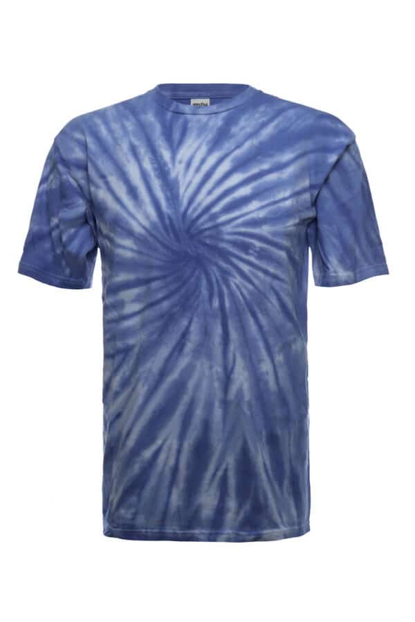 Sky Single Spiral Tie Dye Crew Neck T-Shirt - Image 2