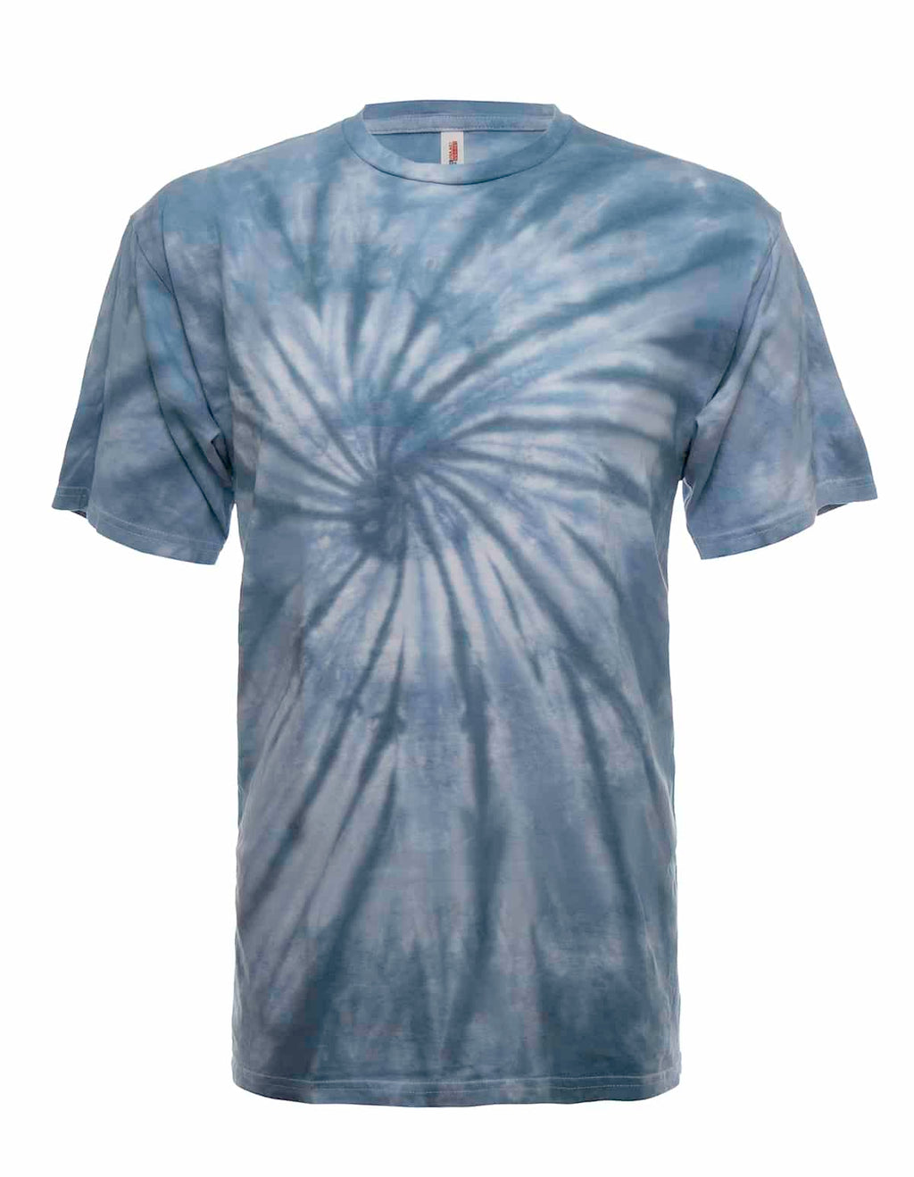 Steel Blue Spiral Tie Dye Crew Neck T-Shirt