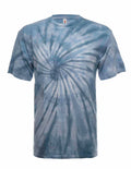 Steel Blue Spiral Tie Dye Crew Neck T-Shirt