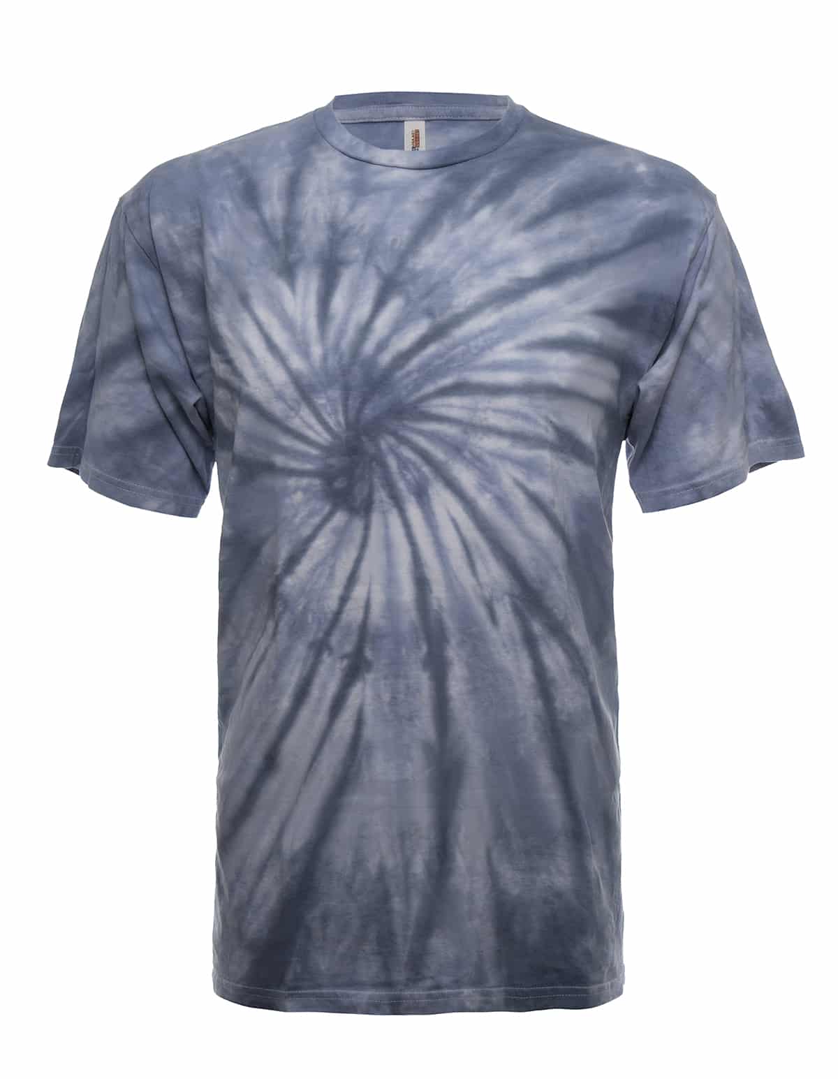 Steel Blue Spiral Tie Dye Crew Neck T-Shirt
