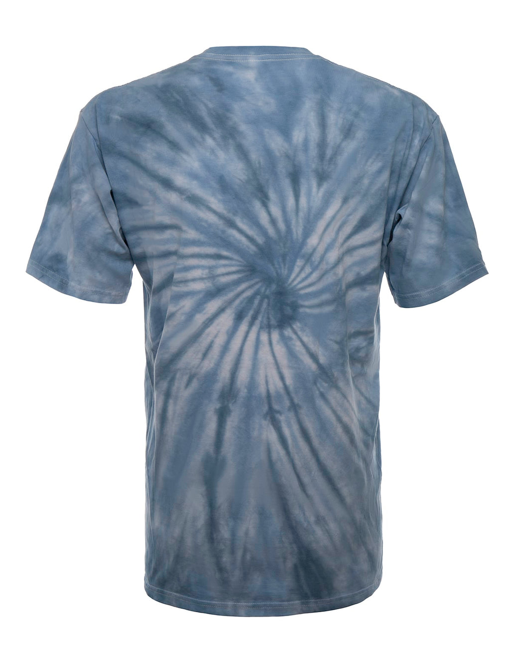 Steel Blue Spiral Tie Dye Crew Neck T-Shirt