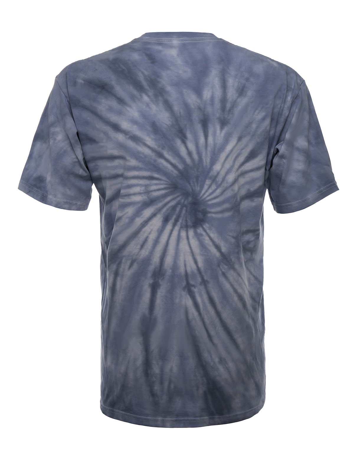 Steel Blue Spiral Tie Dye Crew Neck T-Shirt