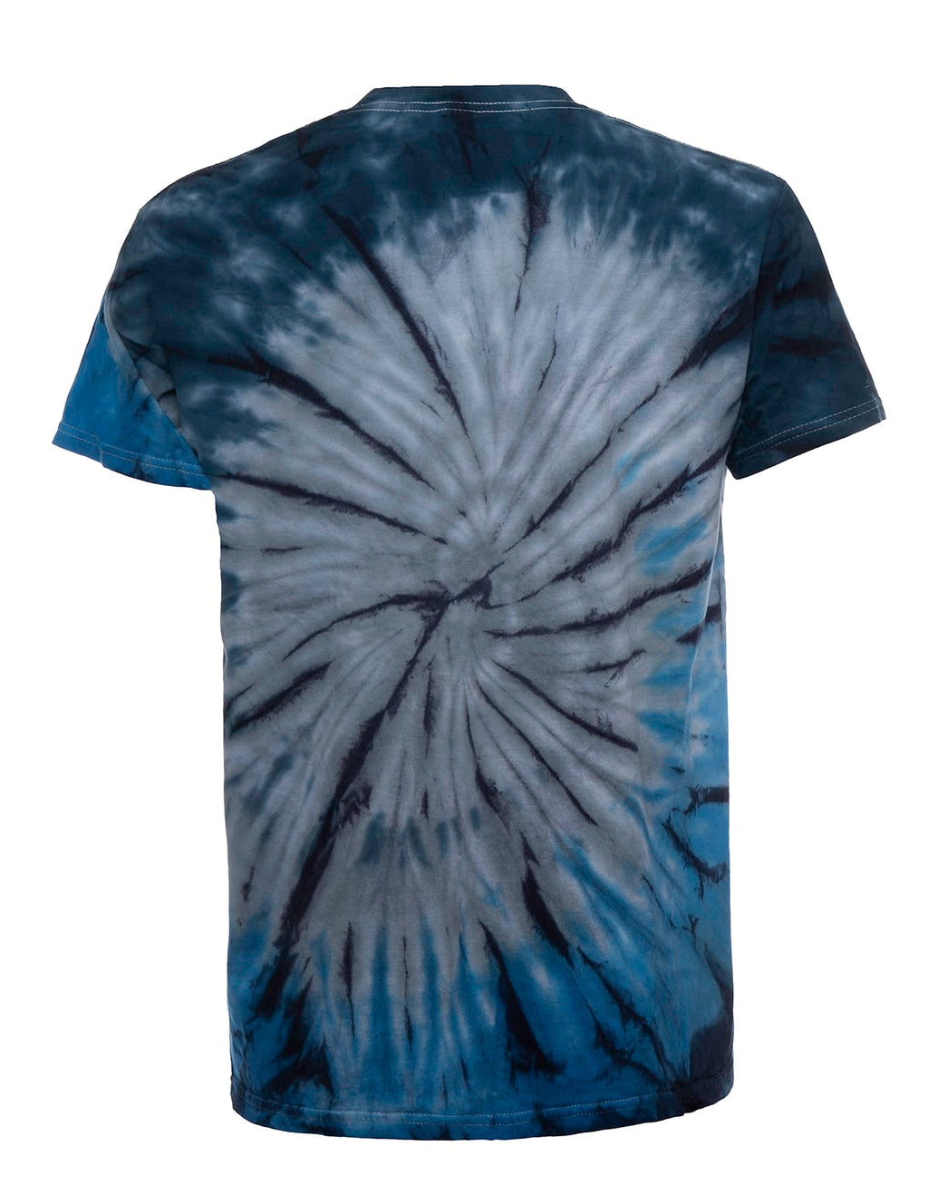 Surf Spiral Tie Dye T-Shirt in Navy and Grey - Image 2