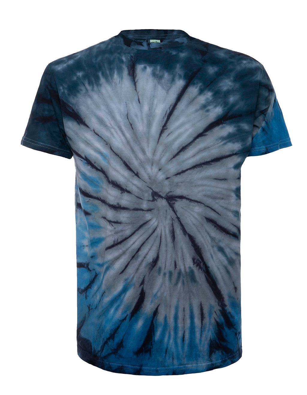 Surf Spiral Tie Dye T-Shirt in Navy and Grey - Image 3