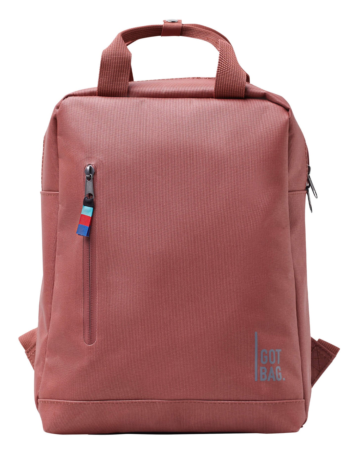 Minimalist dusty-rose DAYPACK with padded back and laptop storage