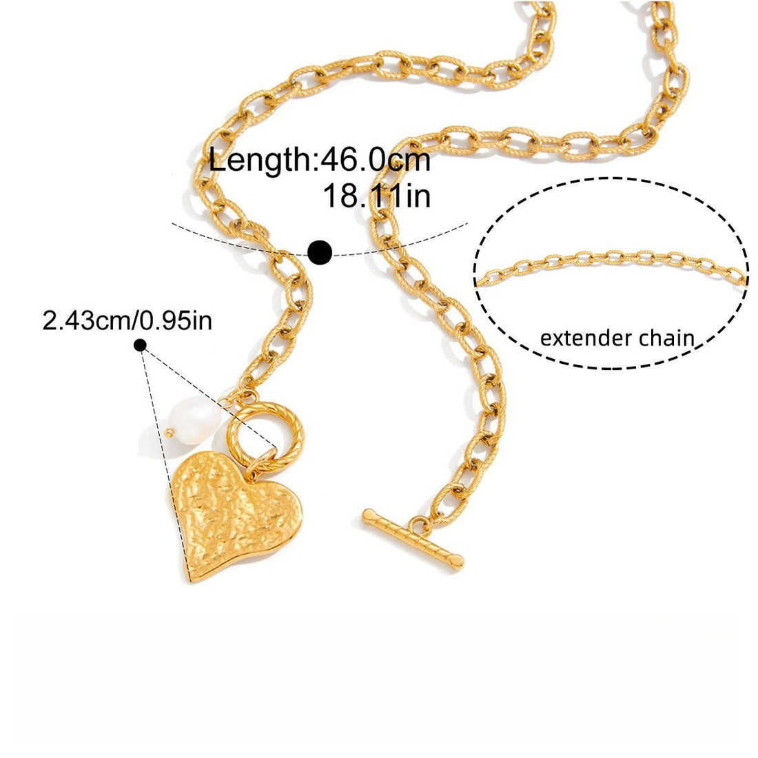 Sophisticated 18K Gold Pearl Sweater Chain Necklace