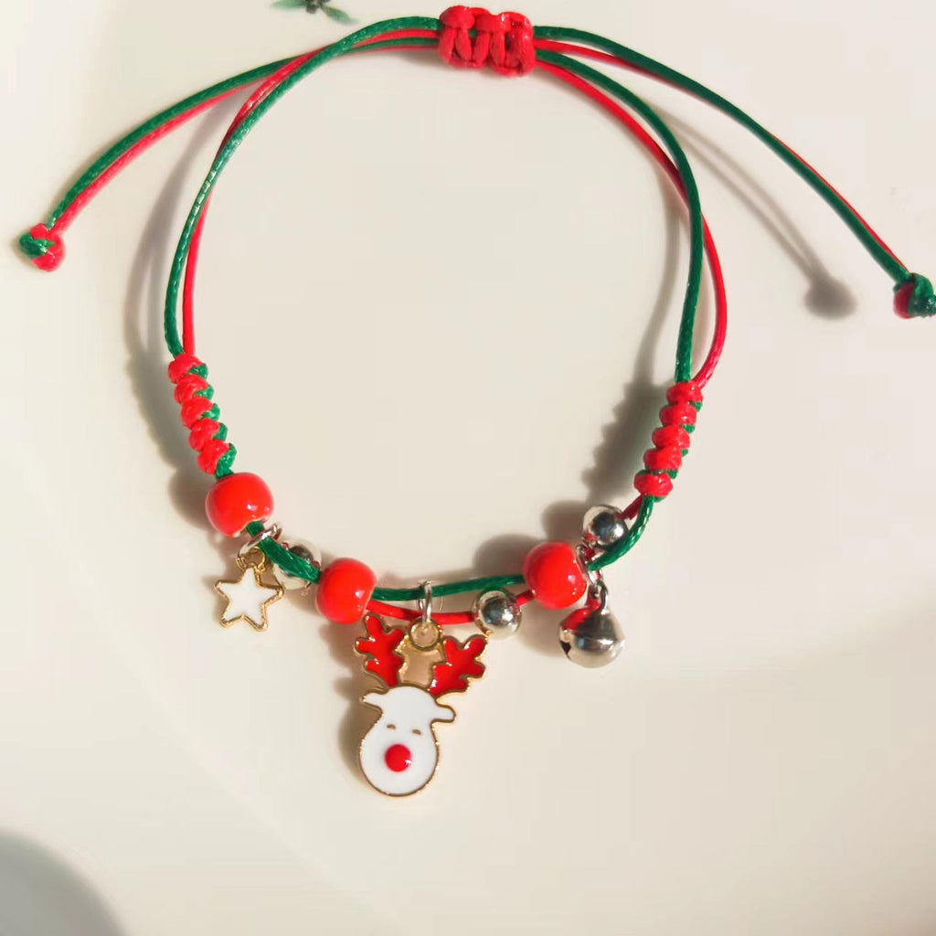 European And American Cross-border Hot Selling Christmas Bracelet Woven Bracelet Bracelet Christmas Gift Factory Supply