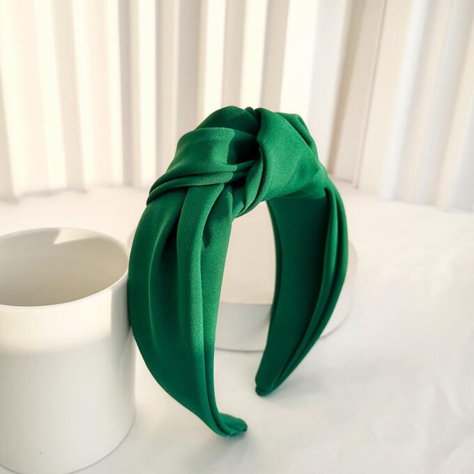 Wide Solid Color Knot Headband for Women - Stylish Hair Accessory - Image 7
