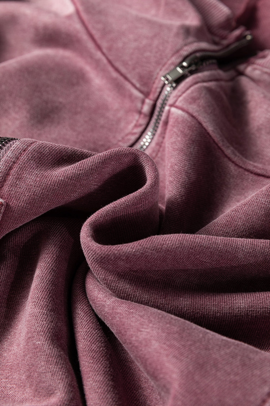 Black Half Zip Kangaroo Pocket Mineral Wash Baggy Hoodie