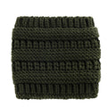 Ponytail Beanie Headwrap with Ear Warmer