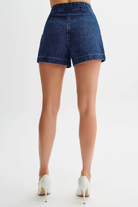 Women's Denim Two-Piece Set Stylish Matching Co-Ord Outfit