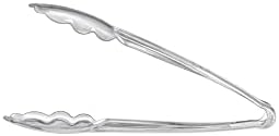 Plasticpro 7.5'' Serving Tongs Heavy Duty Reusable Kitchen and BBQ Clear