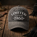 1960 Birthday Black Baseball Cap