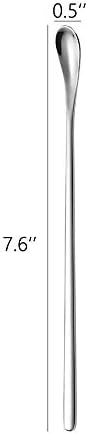 Delove Stainless Steel Coffee Stirring Spoon Beverage Cocktail Stirrers Stir