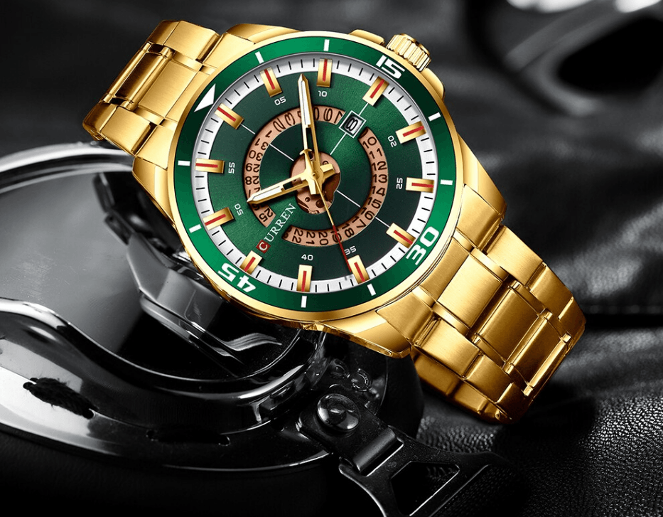 Modern Men's Waterproof Quartz Sports Watch with Fluorescent Hands