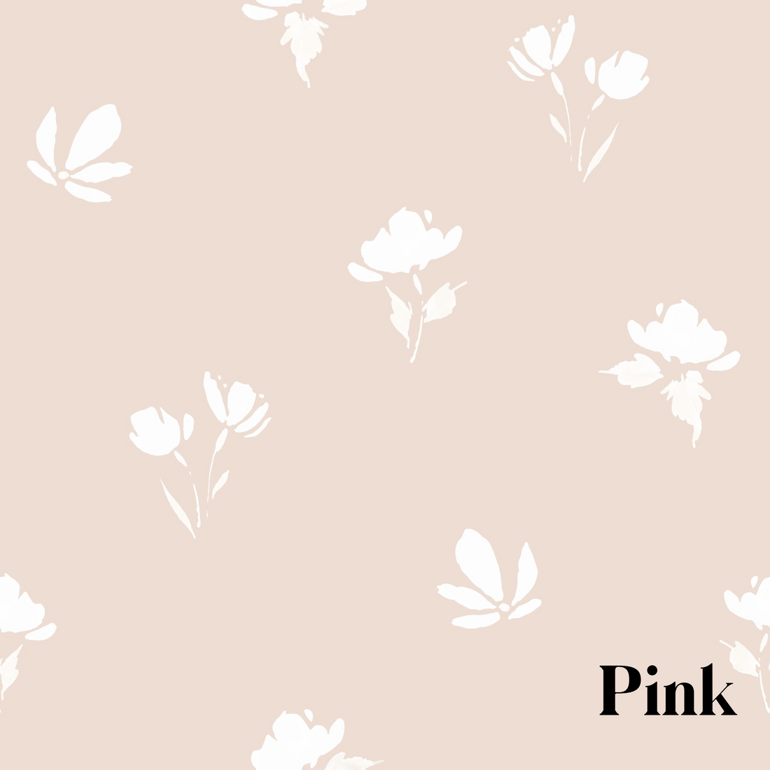 Imogen Floral Removable Wallpaper in Blue, Pink, and White