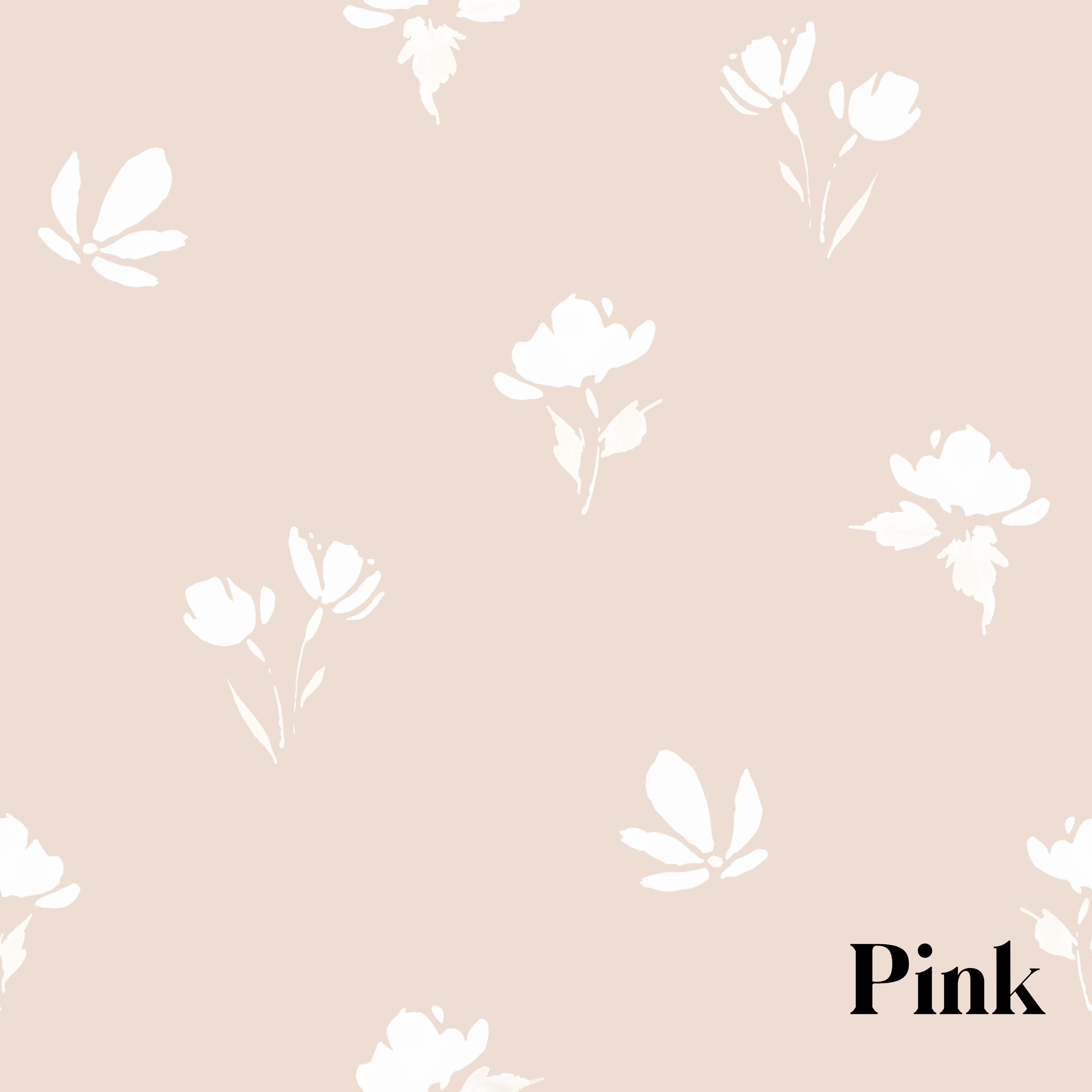 Imogen Floral Removable Wallpaper in Blue, Pink, and White