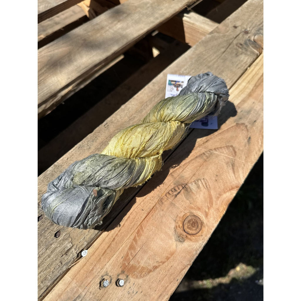 Artisan Recycled Sari Silk Ribbon Yarn - Bohemian Crafting Supply