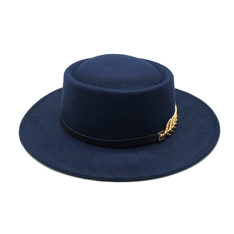 Foldable Short Brim Fedora Hat for Autumn and Winter