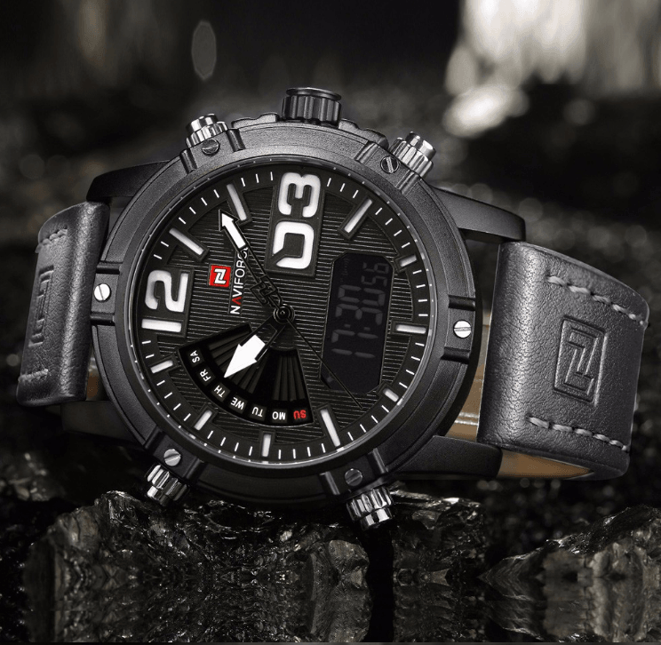 Multifunction Digital Analog Sports Watch with Alarm & Stopwatch