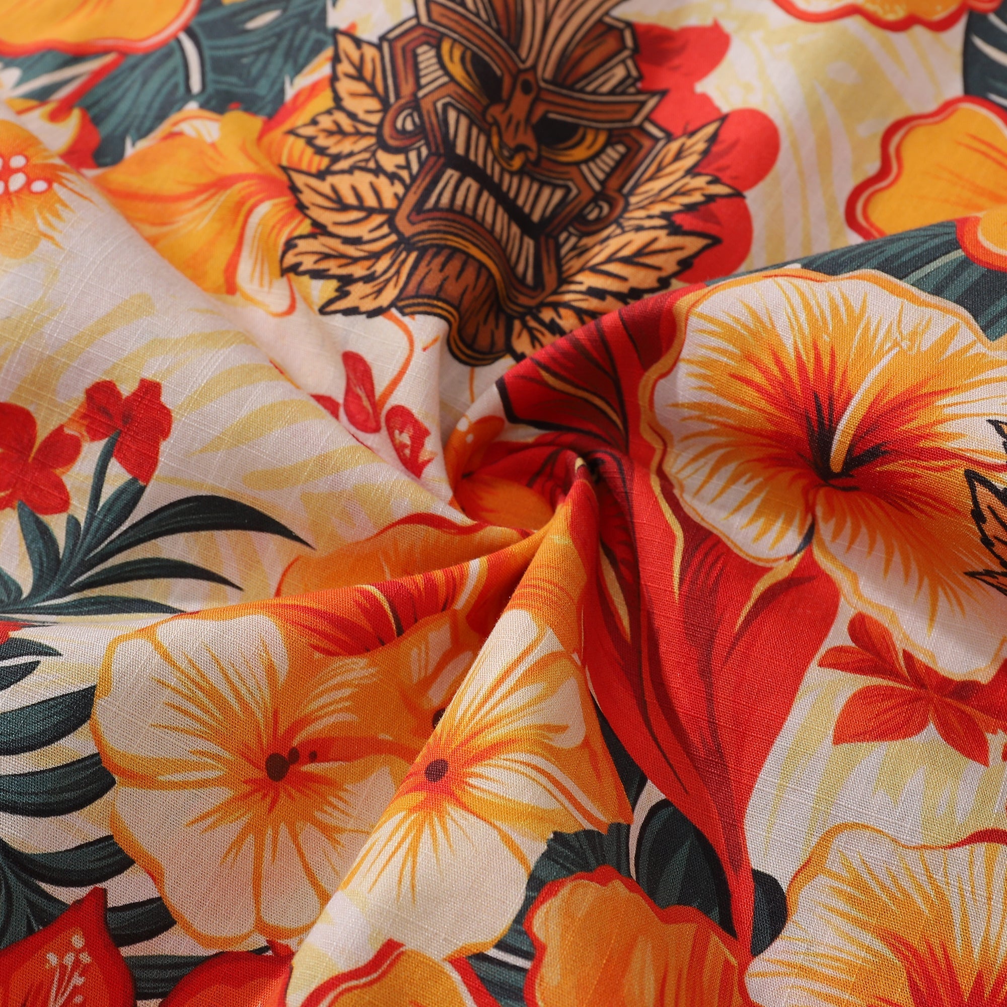 Designer Tiki Culture Floral Hawaiian Camp Collar Shirt