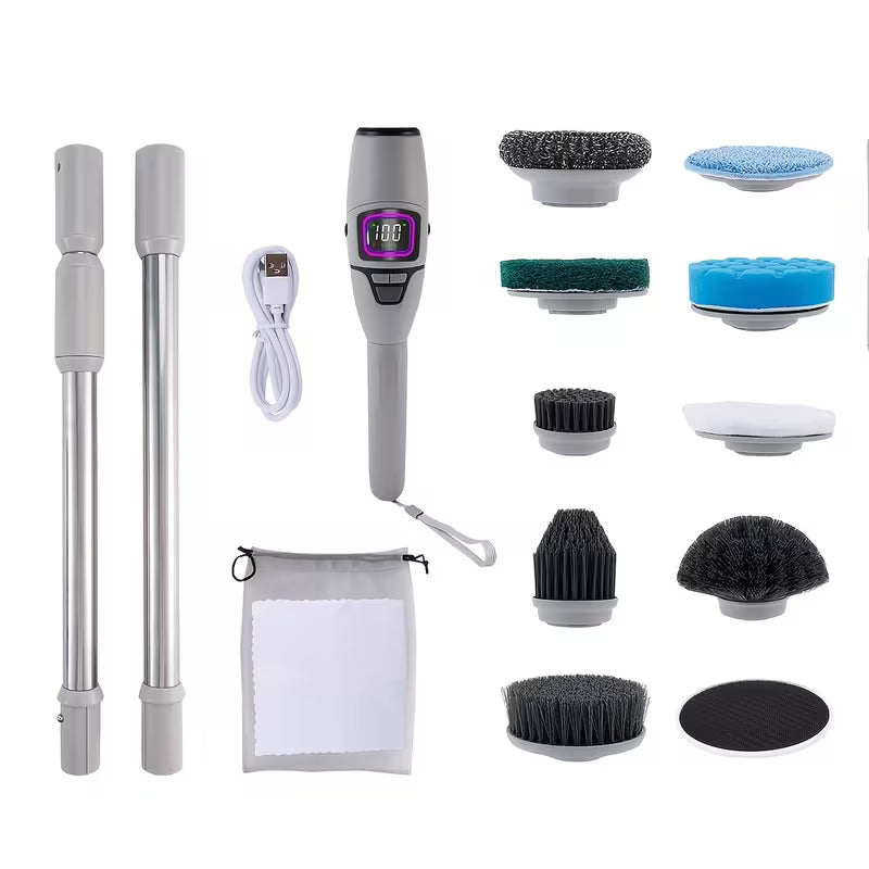 Electric Spin Scrubber with Telescopic Rod