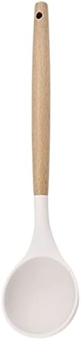 1pc White Silicone Soup Ladle Spoon